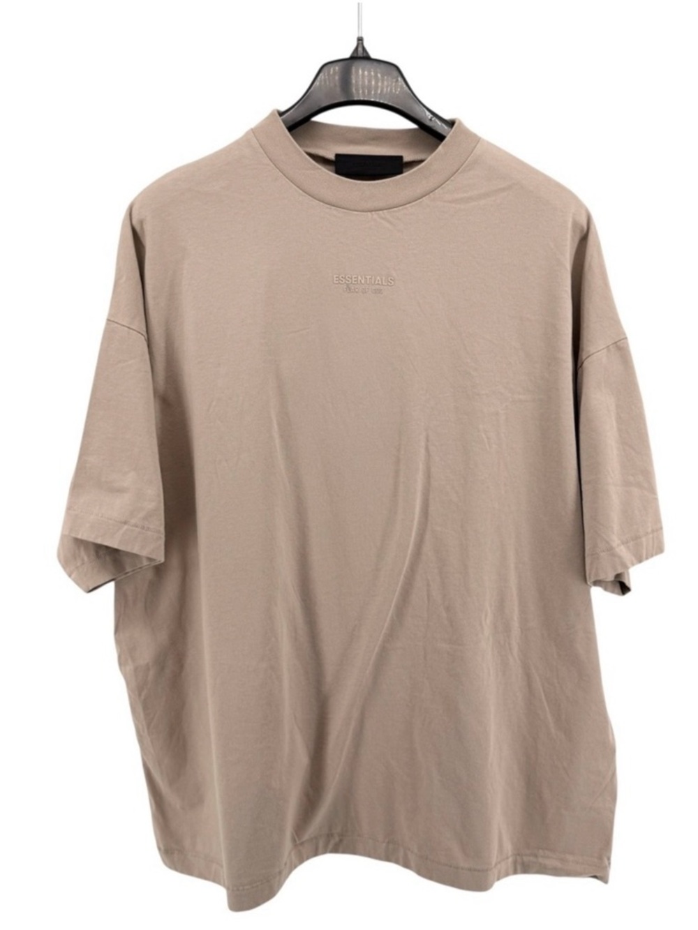 Fear of God Essentials T-Shirt Men Large Pre-Owned Tee Tan Oversized Streetwear